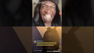 African child and road man get in beef on instagram live FOLLOW Instagram bumbaclartreggie [upl. by Putnem]