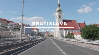 BRATISLAVA SLOVAKIA SK 2022 driving tour day [upl. by Ecirb]