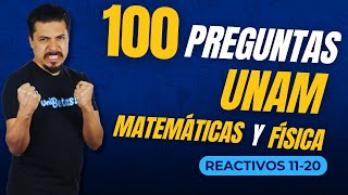 100 Preguntas UNAM Matemáticas y Física Reactivos 1630 Productos NotablesLeyes de Newton [upl. by Nahtanoj]