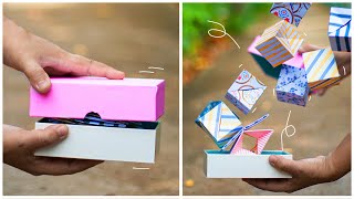 paper craft box  how to make a surprise box out of paper  origami surprise box [upl. by Giustino]