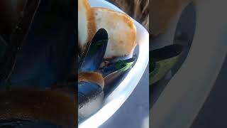 mussels in white wine sauce with toasted baguettes [upl. by Hung]