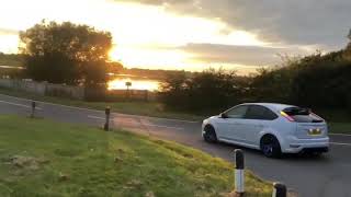 Ford Focus st Mk2 pearl white Dreamscience xrsv2 drive by video [upl. by Nonez]