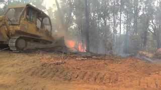 Bulldozers working at fires [upl. by Jeana]