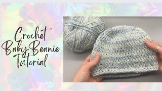 Easy Crochet Baby Beanie Tutorial  Size 1236 Months  Perfect for Beginners [upl. by Fleece]