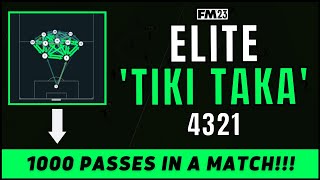 1000 PASSES  How I Created The ELITE Tiki Taka Tactic In FM23  Best FM23 Tactics [upl. by Iliam]