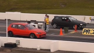 ★ Civic Orange VS Civic Turbo Team MH SANAIR DRAG ★ [upl. by Scoter557]