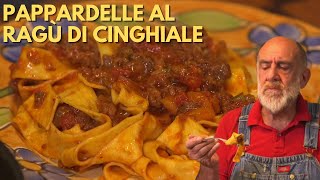 PAPPARDELLE AL RAGÙ DI CINGHIALE  Le ricette di Giorgione [upl. by Esdras]