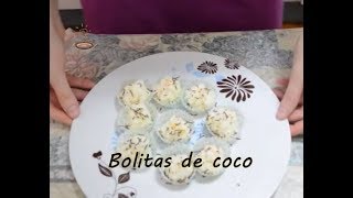 Bolitas de coco y leche condensada  MenuInventamos [upl. by Buehrer]