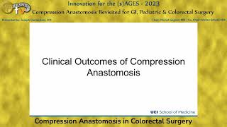 Compression Anastomosis in Colorectal Surgery [upl. by Adnuhsar]