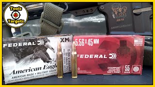 556x45 AR15 AMMO TestSoft Point vs FMJ [upl. by Sheree]