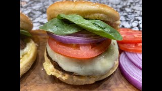 VEGETARIANVEGAN PORTOBELLO MUSHROOM CAP BURGER [upl. by Ingrim]