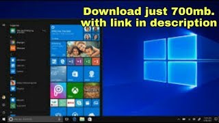 How to download windows 10 full version only in 700 mb 100 working [upl. by Enomes467]