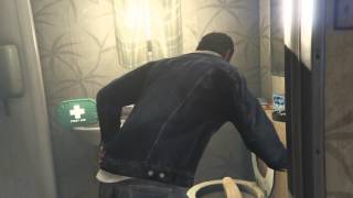 GTA 5 PS4 Trevor Smashes Foot Into Toilet [upl. by Orin727]