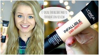 Review  LOreal Infallible 24hr Matte Foundation  sophdoesnails [upl. by Tham]