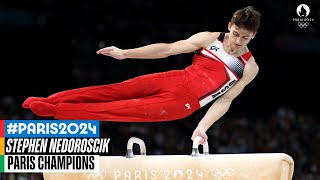 Stephen Nedorosciks bronze medal pommel routine 🤸 Paris Champions [upl. by Calv]