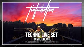 TIEFUNDTON LIVE  BASTEIBRÜCKE  TECHNO VIDEO SET [upl. by Zippora]