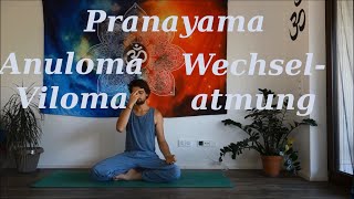 Pranayama  Atemübung  Anuloma Viloma  Deutsch [upl. by Zerk567]