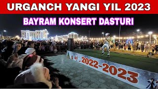 Urganch yangi yil archasi 1 01 2023 konsert jonli efir [upl. by Aikem]