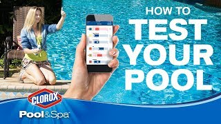 How To Test Your Pool At Home  Clorox® Pool Water Testing App Clorox® PoolampSpa™ [upl. by Eylloh]