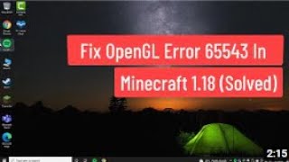 How to fix OPENGL ERROR in Minecraft 117 118 119  RiyanGamingYT [upl. by Atiroc290]