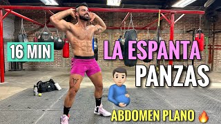 RUTINA de ejercicios La espanta PANZA 16 Minutos Cardio Hiit Enfocado en ABDOMEN [upl. by Ahcsatan261]