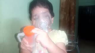 15 month old baby nebulized her self newshorts cutebaby [upl. by Yetnruoc]