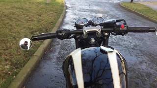 Triumph Bonneville T100 Custom Walk around outside [upl. by Eardnoed843]