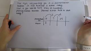 Verhaaltjessommen en verhoudingstabellen [upl. by Zechariah]