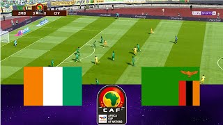 Côte dIvoire vs Zambie en direct Éliminatoires Afrique simulation Gameplay PC pes 2021 [upl. by Yrtnej]