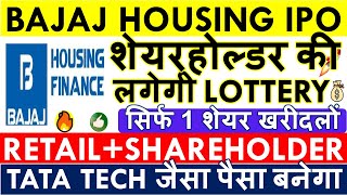 BAJAJ HOUSING FINANCE IPO REVIEW 💥 SHAREHOLDER QUOTA 💥 NEW IPO COMING IN 2024 • IPO NEWS LATEST [upl. by Oisor]