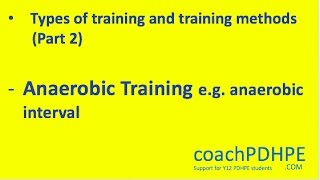 HSC PDHPE Core 2  AnaerobicTraining [upl. by Nil]