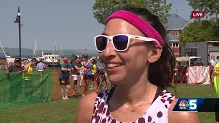 Interview with Maegan Krifchin Vermont City Marathon womens division winner [upl. by Gnouhk]