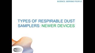 Webinar Respirable Dust Samplers Performance Criteria and Available Samplers 113018 [upl. by Cartwright]