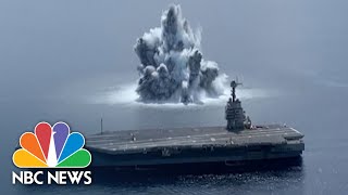 Must See Massive Underwater Explosions From Navy Aircraft Carrier Test [upl. by Golub]