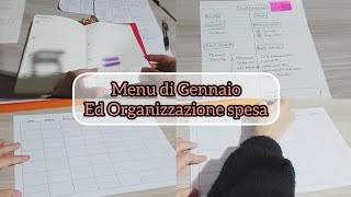 MENU PLAN DI GENNAIO ED ORGANIZZAZIONE SPESA [upl. by Eittol977]