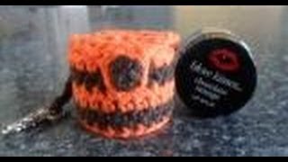 CROCHET TUTORIAL  LIP BALM KEYRING  MAKING THE LID AND BUTTON HOLE PART 2 [upl. by Salomo]