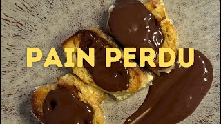 RECETTE DE PAIN PERDU AU CHOCOLAT 🥖 PRÊTE EN 15 MINUTES SEULEMENT [upl. by Auginahs685]