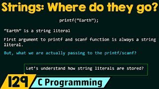 Storing the String Literals [upl. by Wolram]