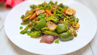 Sautéed Vegetables Recipe  Foodies Corner [upl. by Monro]