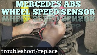 Mercedes ABS SensorWheel Speed Sensor Troubleshoot and Replace [upl. by Adnael849]