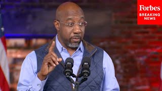 JUST IN Raphael Warnock Speaks At Biden Campaign Rally In Atlanta Georgia Stand Up For Women [upl. by Rebe]