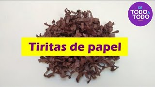 👉Cómo cortar TIRITAS de papel SEDA o CHINA para regalos Tiras de relleno Diy papel picado [upl. by Yasnyl]