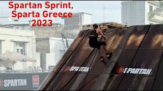 Spartan Sprint Obstacle Course Sparta Race 2023 in Sparta Greece [upl. by Saberio]