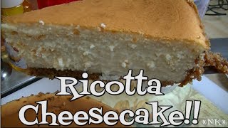 Ricotta CheesecakeLight and EasyHomemade Cheesecake RecipeItalian CheesecakeNoreens Kitchen [upl. by Koffler661]