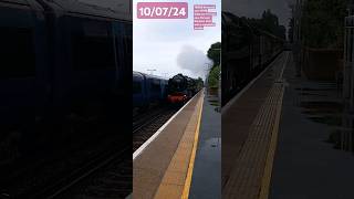 whistle as 70000 Britannia powers through Rainham Kent with 47593 quotGalloway Princess [upl. by Eusebio563]