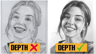 How to create DEPTH in your Drawings  Fix this to make your drawing Realistic [upl. by Eerot]