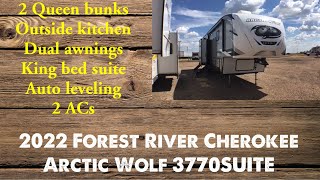 2022 Forest River Cherokee Arctic Wolf 3770SUITE Bunkhouse 5th Wheel [upl. by Narag]