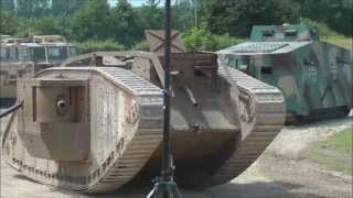 German and British WW1 tanks in action [upl. by Alliehs]