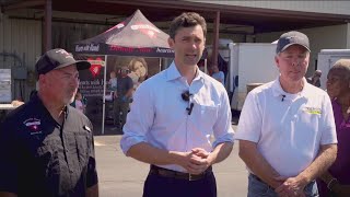 Sen Ossoff helps distribute food to those affected by Hurricane Helene [upl. by Ennylcaj870]