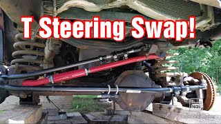 T Steering Swap How To  Adjustable Track Bar Cummins Rollover Dodge Rebuild  Part 3 [upl. by Yettie]